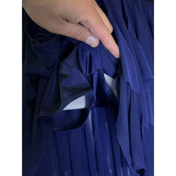 Kellé Dress Womens Medium Blue Sweetheart Ruffle Hanky Hem Hi-Low Formal - Image 7