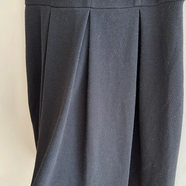 maison Jules Black Pleated Mini Dress with Diamond Cutouts, Size Large - Image 9