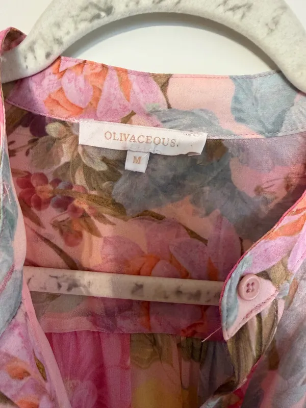 Olivaceous Floral Dress - Image 6
