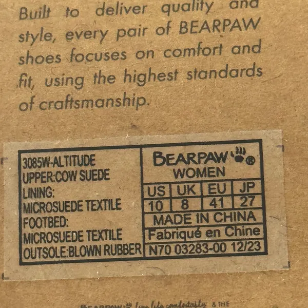 Bearpaw Altitude Platform Slide Sandals Taupe Suede Women’s Size 10 - Image 2