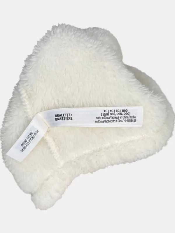 PINK by Victoria's Secret Cream Fuzzy Co-ZZZy Fleece Bralette - XL - Image 6