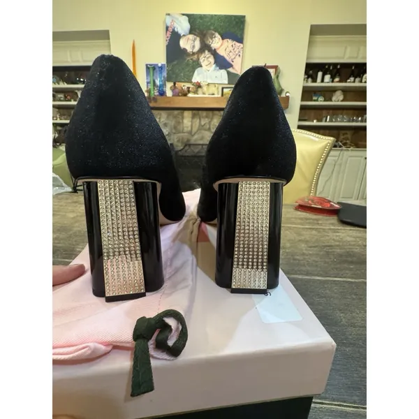 Kate Spade New York Sybil pump in black velvet Women's Size 7.5 (defaced) NWB!‎ - Image 4