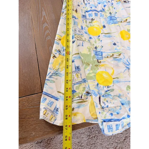Sugarlips Maxi Dress Womens White Yellow Lemon Print XL - Image 8