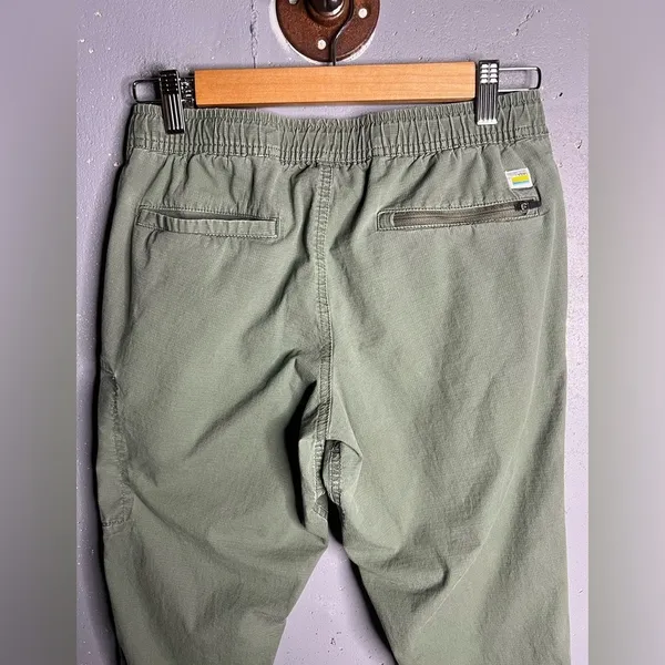 Vuori Mens Green Ripstop Pants Performance Outdoor Athleisure Slim Fit. Size Sml - Image 4