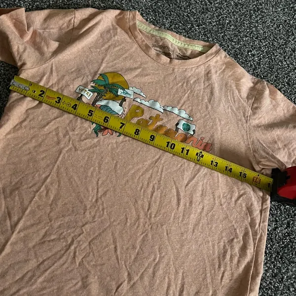 Patagonia Peach Palm Protest Vote Surf Activism Short Sleeve Shirt S - Image 7