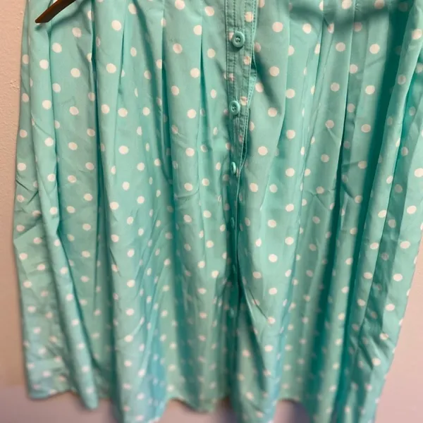 Forever 21 Teal Poka dot Dress - Image 6