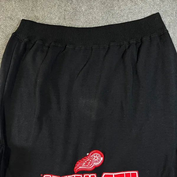 Lee Sport Detroit Red Wings Sweatshirt Black NHL Vintage Embroidered XL - Image 10