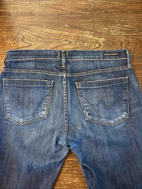 Citizens of‎ Humanity Ava Low Rise Straight Leg Jeans Dark Wash 30 - Image 7