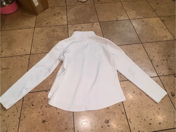 Nike White Half-Zip Pullover with Small Black Swoosh - Image 5