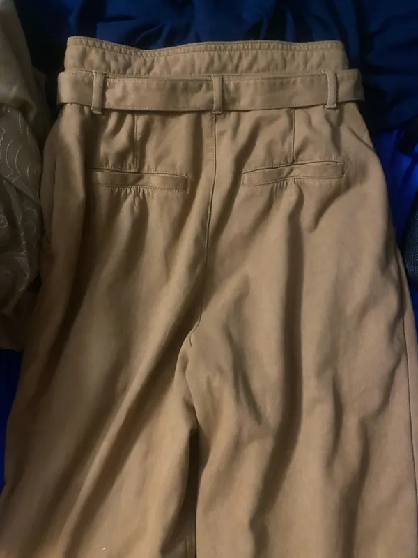 Mustard Yellow suede pants, by free people size 4 - Gathered Detail - Image 5