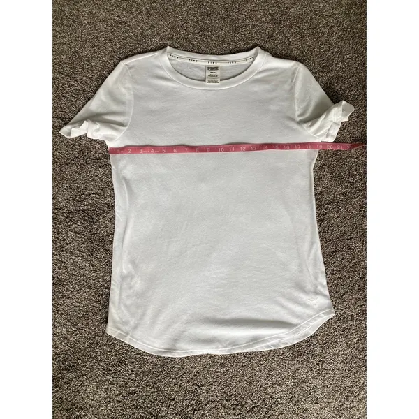 PINK Victoria’s Secret White Sleep Tee Lounge Pajama Top Medium - Image 5