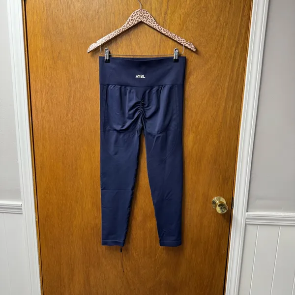 AYBL Empower Seamless Pull On Leggings Navy Blue Large Workout Fitness Gym NWOT - Image 14