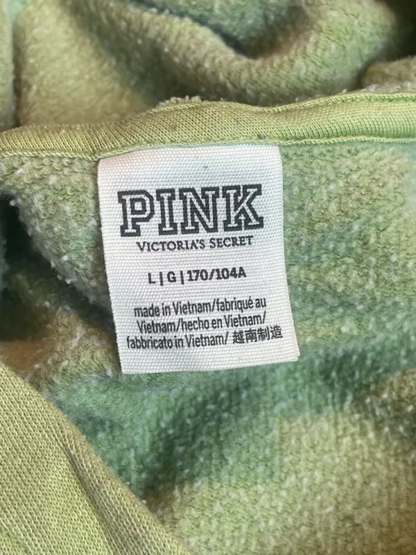 PINK Victoria’s Secret Oversized Hoodie Sage Green Boxy Pullover Sweatshirt L - Image 8