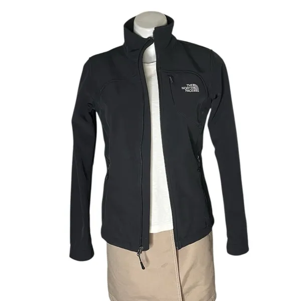 THE NORTH FACE Black Jacket Softshell Apex Barrier Full Zip Womens Size Small - Image 4