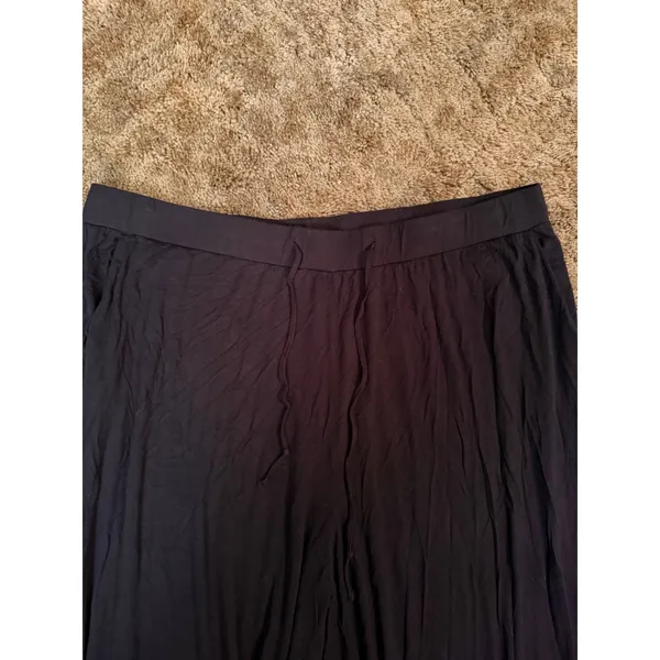 Cozy Earth Viscose From Bamboo Sleep Pants Black Contrast Piping Pajama Stretch - Image 2
