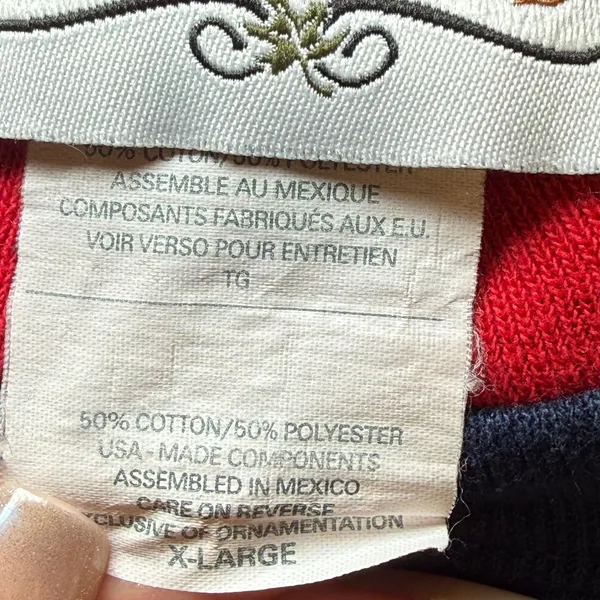 Vintage Longaberger Homestead Navy Sweatshirt Bear Sweater Weather Cozycore XL‎ - Image 8