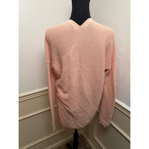 Sissy Boy Organic Cotton Open-Front Ribbed Cardigan Peach / Soft Pink Minimalist - Image 5