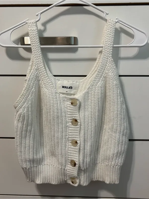 Rolla’s White Knit Tank Top - Image 3