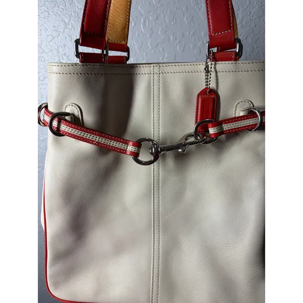 VTG Coach Hampton Belted North South Duo Tote Y2K - Image 2