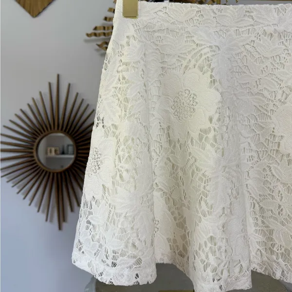 Aeropostale White Lace Mini Skirt - Image 2