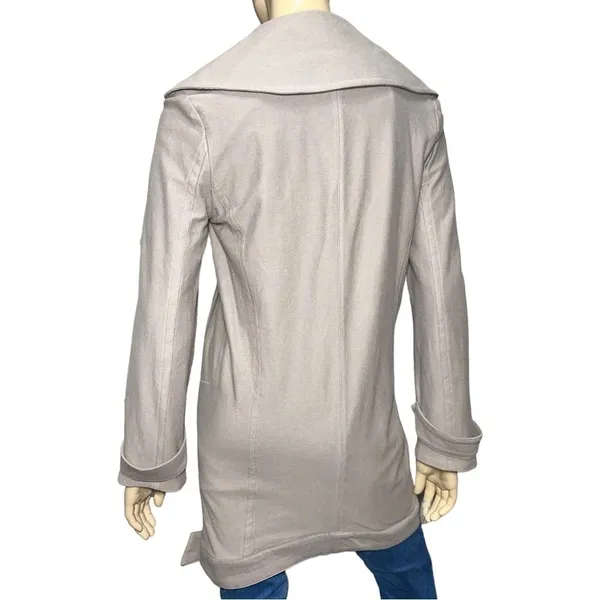 Harlow Vintage Y2K Women’s Size XS Tan Nude Beige Cotton Trench Coat Jacket - Image 7