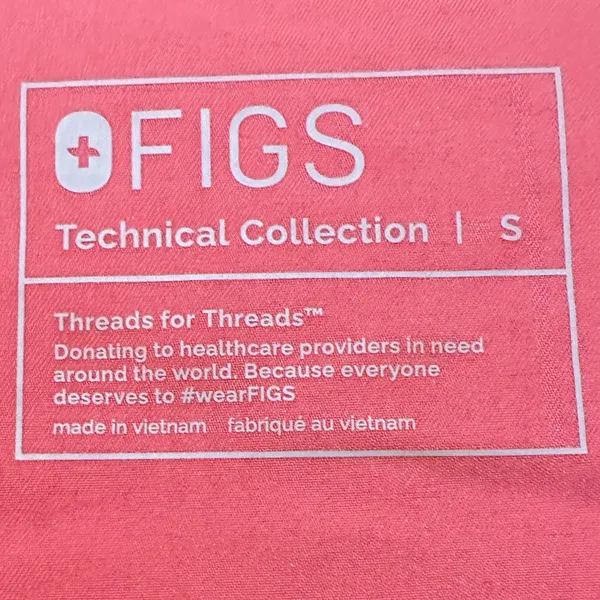 FIGS Neon Pink Casma Three-Pocket Scrub Top - size small - Image 3