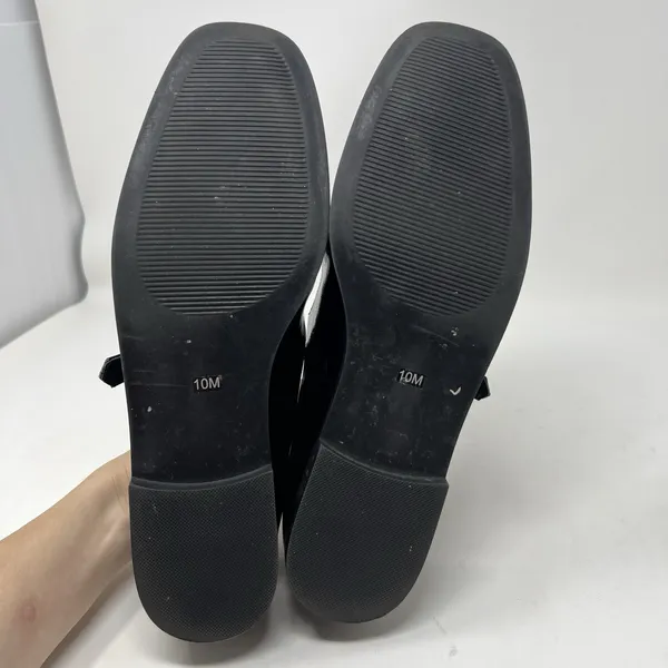 Steve Madden Solanna Mary Jane Flats Women's Size 10M‎ Black Patent Faux Leather - Image 12