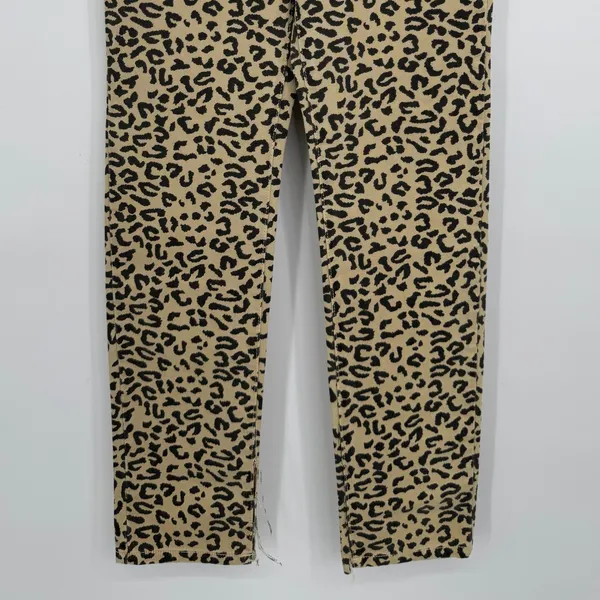 Revice Uptown On The Spot Leopard Animal Print‎ Jeans 25 Tan Punk Indie Sleaze - Image 7