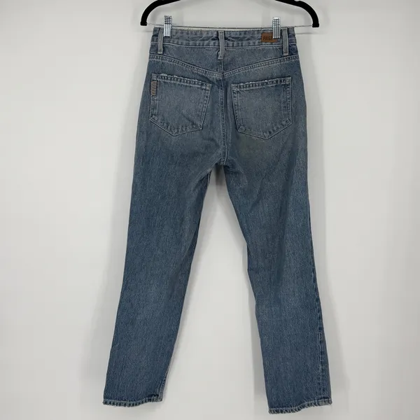 Paige Sarah Straight Jeans 24 High‎ Rise Blue Denim Made in USA - Image 2