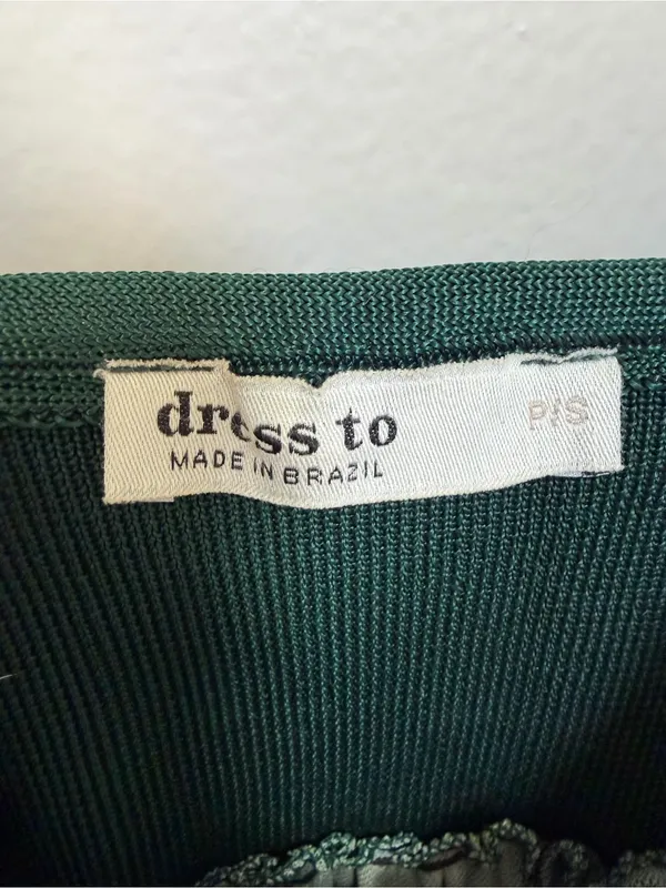 Dress To Clothing Boutique Brazil Sleeveless Green Maxi Dress Striped Size Small - Image 4