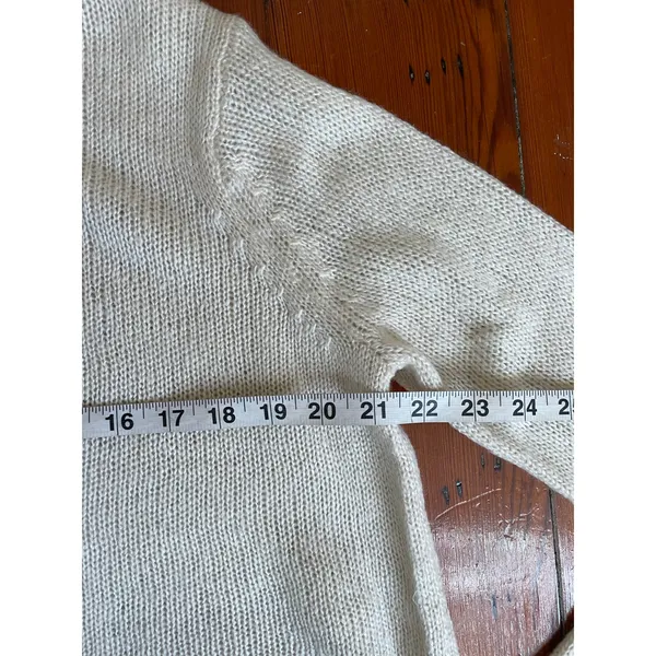 Wooden Ships XOXO Sweater Womens Small Cream Knit Slouchy Casual - Image 11