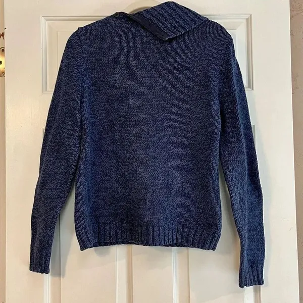 American Living Women’s Blue Cowl Neck Sweater Large - Image 3