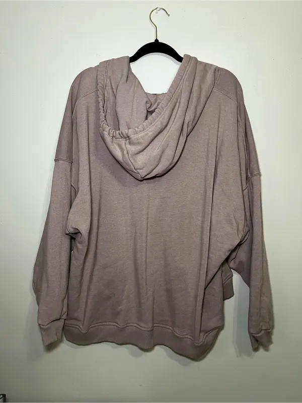 American Eagle Dusty Mauve Half-Zip Hoodie - Image 4