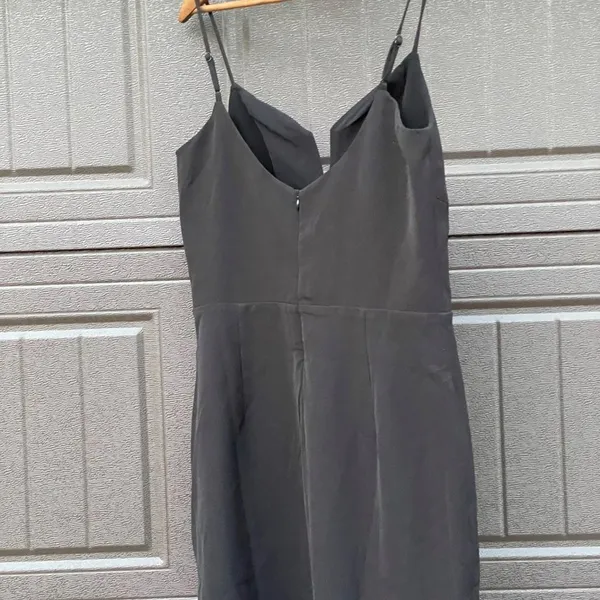 Bardot Kristen Peplum Cocktail Dress Black Spaghetti Strap Fit Flare Size 12 - Image 7