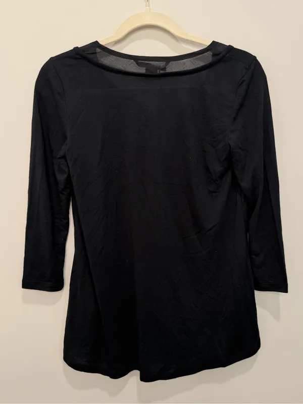 Armani Exchange‎ Black Studded Henley Tunic Top NWT Size Small - Image 5