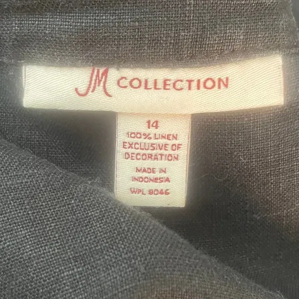 JM‎ Collection Linen Tunic 14 Bohemian Island Eclectic Summer Vacation Relaxed - Image 7
