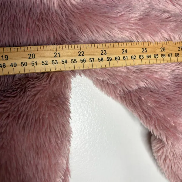 Free People Pink Faux Fur Coat Women’s Small Plush Teddy Shaggy Y2K Boho Jacket - Image 5