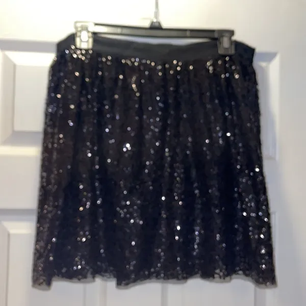 J Crew Starry Night Black Sequin Mini Skirt - Image 2