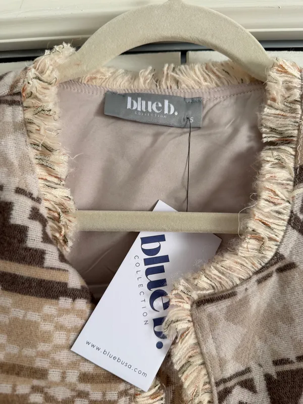 NWT NanaMacs Boho Fringe Jacket with Geometric Patterns - Image 5