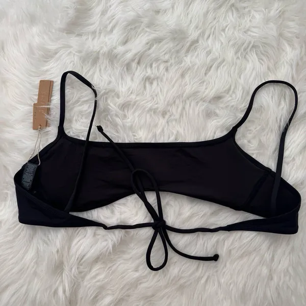 Skims Signature Swim Micro Scoop Bikini Top Onyx XL - Image 5