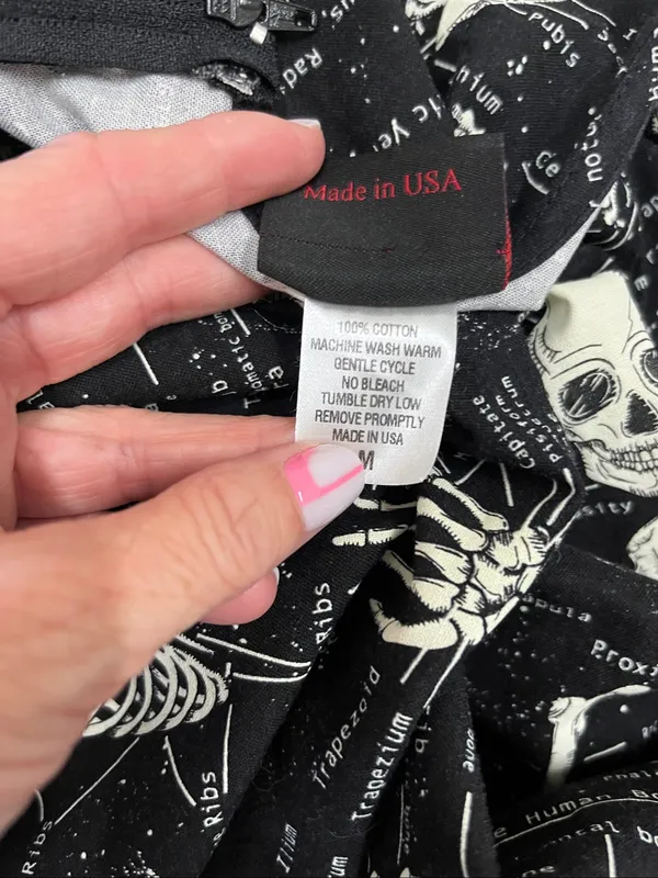 Folter Black Skeleton/Anatomy dress size M - Image 6