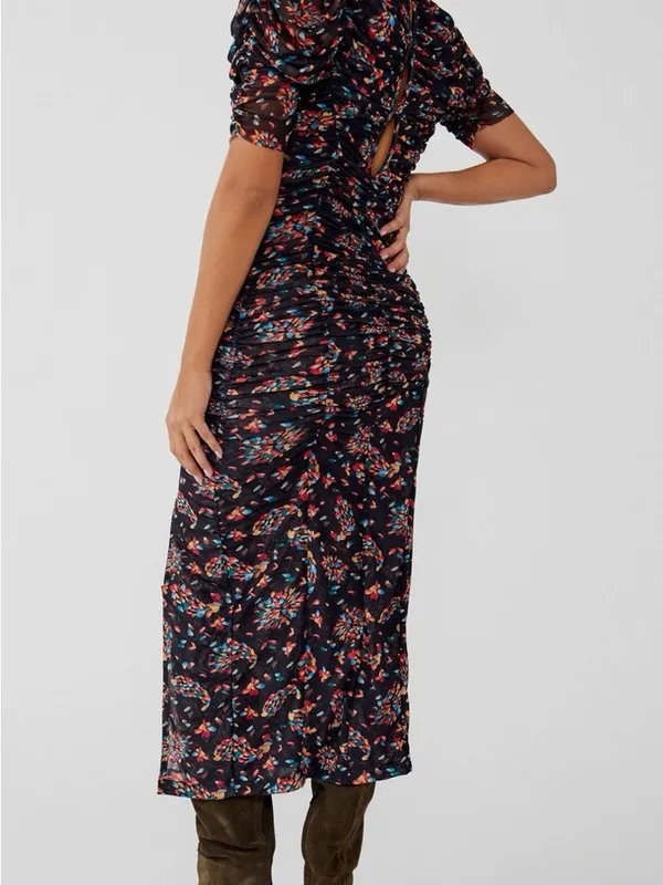 NWT Free People Briella Ruched Midi Dress - Image 2