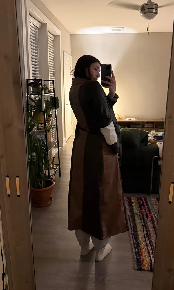 Kylie’s Label Brown Leather Coat Size M - Image 2