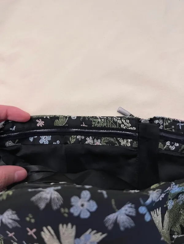 Floral Embroidered Herringbone Bustier Camisole Multi - Image 7