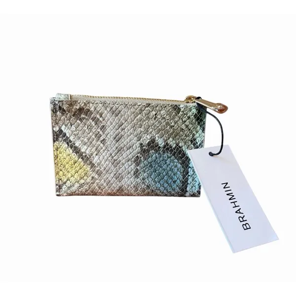 Brahmin NWT Mckenna Coin Purse Small Pouch Clutch Cerulean All Over Snake Print - Image 3