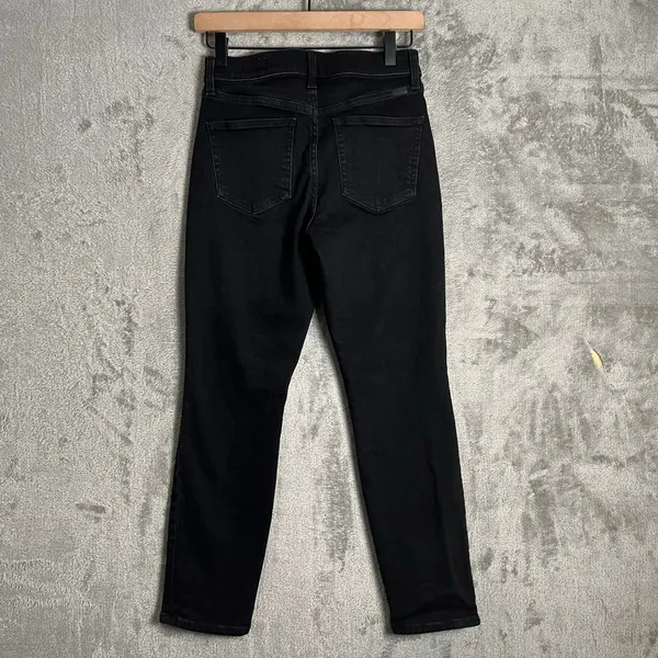 AYR Slim Straight Jeans Nox‎ Black Wash Size 25 Classic Minimalist Preppy Cotton - Image 4