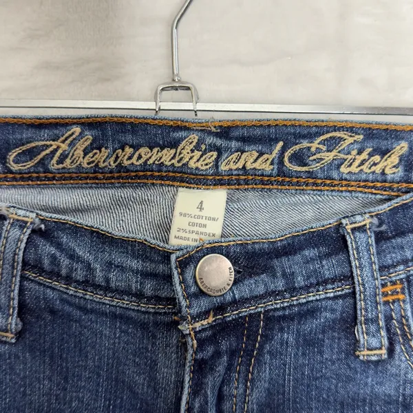 Abercrombie and Fitch Y2K Jeans Skinny Leg Zipper Low Rise Medium Wash Size‎ 4 - Image 5