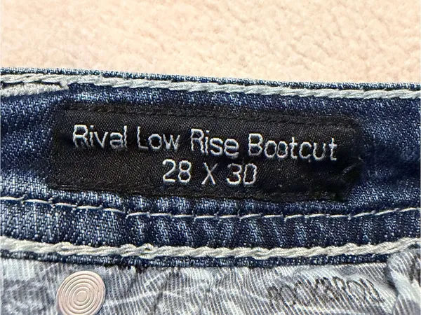 Women's Rock&Roll Low Rise Blue Bootcut Jeans - Image 5