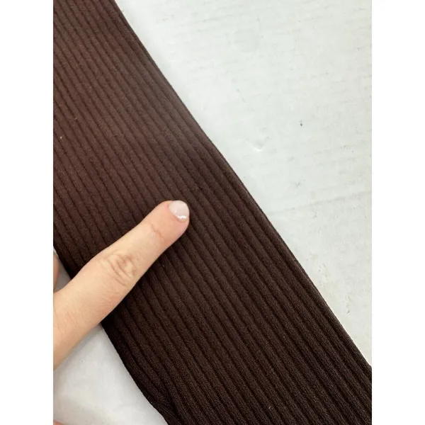Babaton Aritzia Sweater Sz Xs Sculpt Knit Tie Open Back Ribbed Brown Mockneck​ - Image 16