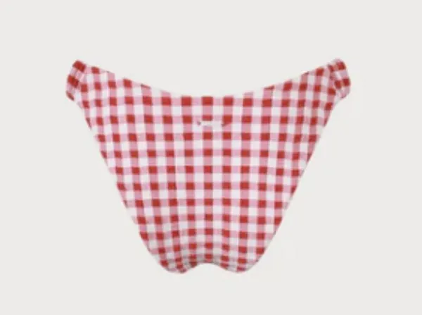 BERLOOK Red Plaid O-Ring Ruched Bikini Top AND Red Plaid Ruched Bikini Bottom 22 - Image 8